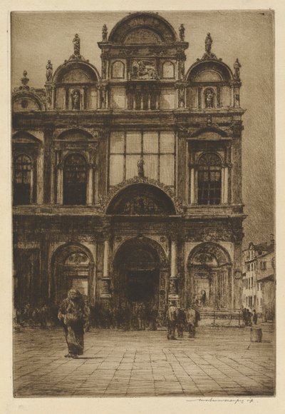 Facciata della Scuola di San Marco, Venezia da Mortimer Menpes