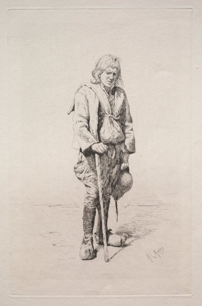 Uomo con bastone da passeggio da Mortimer Menpes