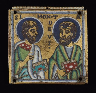 Placca: Simone e Taddeo, c.1160 da Mosan School
