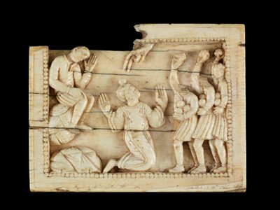 La lapidazione di Santo Stefano, c.1100 da Mosan School