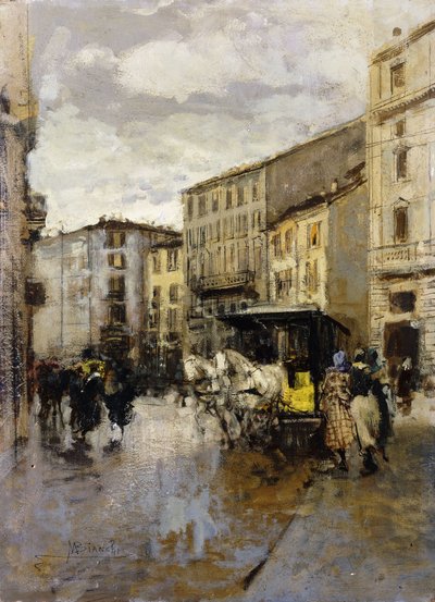 Scena di strada, Milano da Mose Bianchi