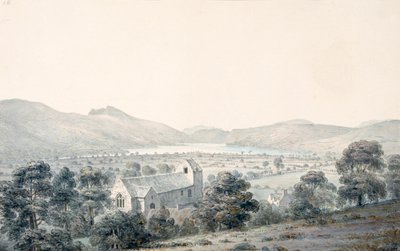 Vista della piscina di Bala, Llyntagit, dall