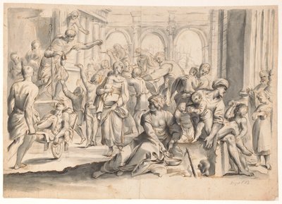 San Rocco che distribuisce elemosine da Moses Ter Borch
