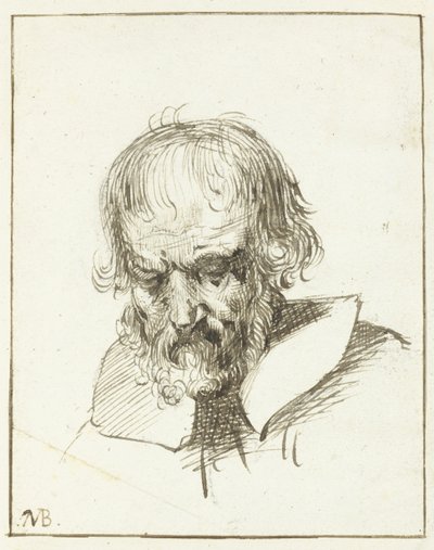 Testa di un vecchio da Moses Ter Borch