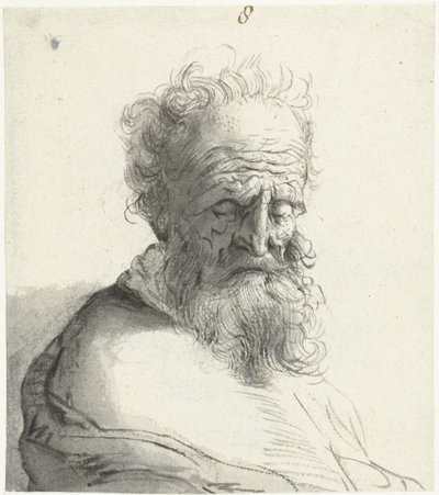 Testa di un vecchio da Moses Ter Borch