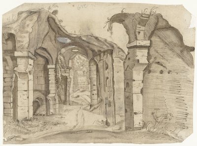 Sentiero attraverso il Colosseo, Roma da Moses ter Borch (manner of)