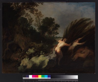 Paesaggio boscoso con Pan e Siringa da Moyses or Moses Matheusz. van Uyttenbroeck