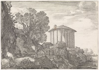 Paesaggio con il tempio di Vesta da Moyses van Wtenbrouck