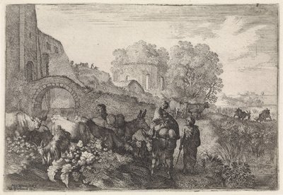 Paesaggio con viaggiatori da Moyses van Wtenbrouck