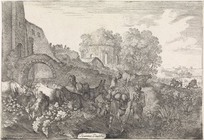 Paesaggio con viaggiatori da Moyses van Wtenbrouck