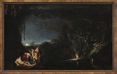 Paesaggio lunare con motivo mitologico (?) da Moyses van Wtenbrouck
