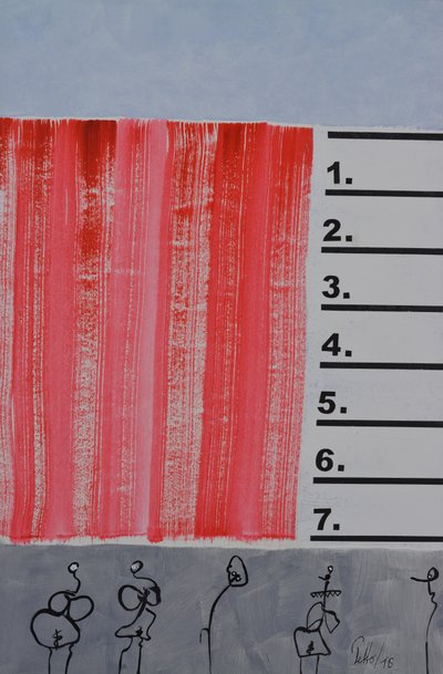Figure astratte a strisce rosse da Mr PETTO
