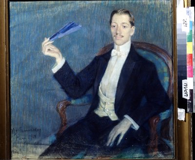 Ritratto del poeta Nicolay Gumilyov (1886-1921). Opera di Mstislav Vladimirovich Farmakovsky (1873-1946) da Mstislav Vladimirovich Farmakovsky