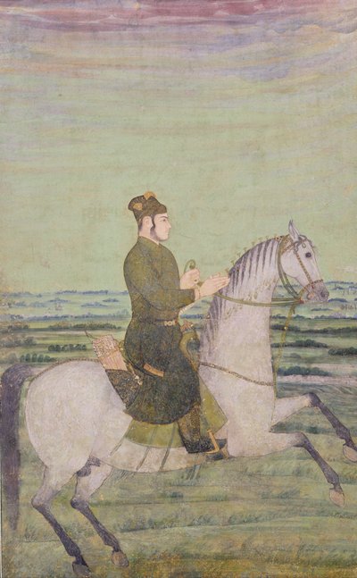 Un nobile Mughal a cavallo, c.1700 da Mughal School