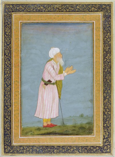 Una figura religiosa musulmana, dal Piccolo Album Clive da Mughal School