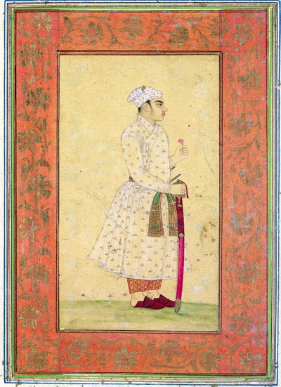 Un giovane nobile della corte Mughal, dal Grande Album Clive da Mughal School