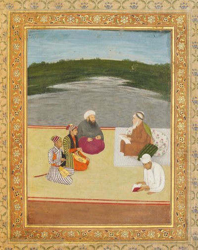 Discussione tra uomini eruditi e principi, fine XVII - inizio XVIII secolo da Mughal School