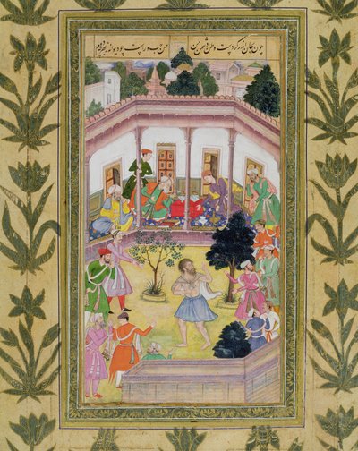 Disturbo di un pazzo a un raduno sociale, dal Piccolo Album Clive da Mughal School