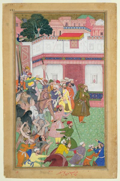 Fatepur Sikiri, 1573: Hasain Quli Khan-l Jahan presenta i suoi prigionieri all