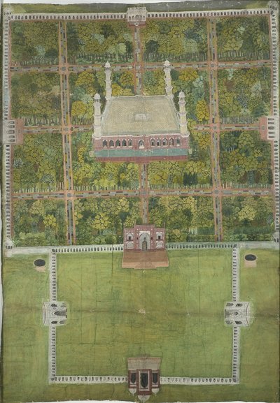 Mausoleo di Jahangir a Lahore da Mughal School