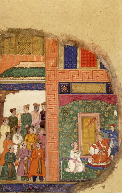 Il re Dasaratha conversa con il sacerdote di famiglia riguardo alla reggenza di Rama all
