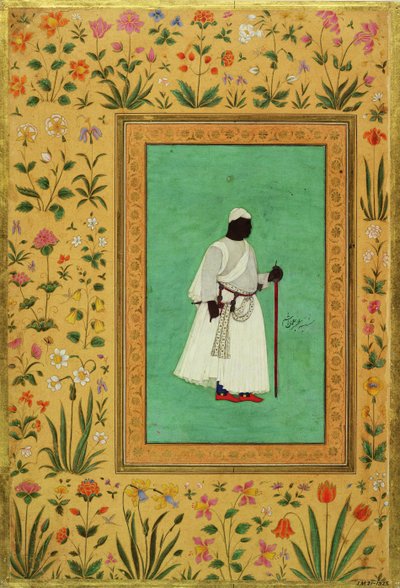 Malik Ambar (1548-1626) di Ahmadnager, c.1605-27 da Mughal School
