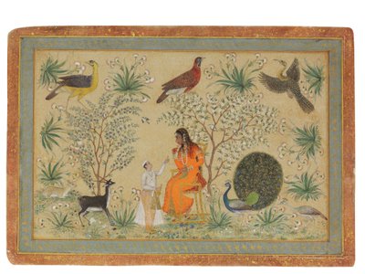 Nobile donna in un giardino, c.1740 da Mughal School