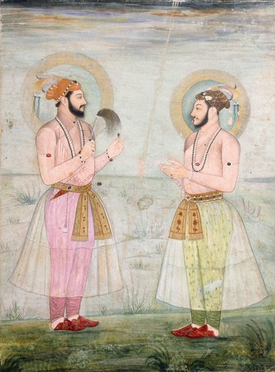 Ritratti del Principe Dara Shikoh e del Principe Sulaiman Shikoh Nimbate, c.1665 da Mughal School