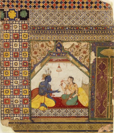 Rama cerca di giustificare a Sita la sua ripudiatura da Mughal School