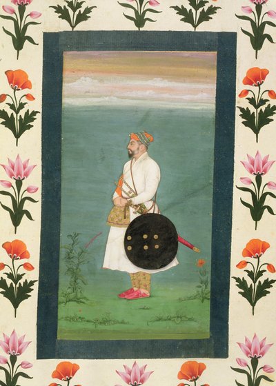 Figura in piedi di un ufficiale, dal Piccolo Album Clive c.1635-40 da Mughal School