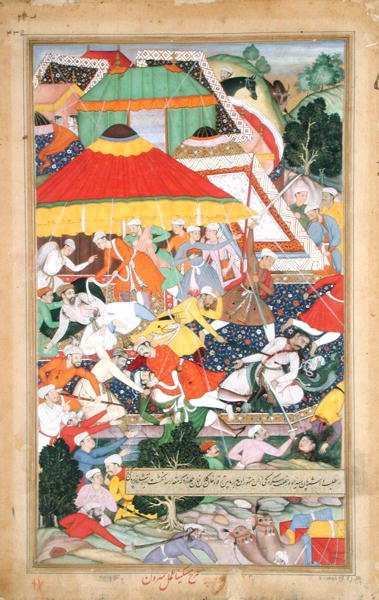 La ferita di Kilan Khan da parte di un Rajiput durante la sua marcia verso il Gujarat nel 1573, dall