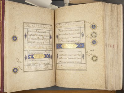 Fol 311 verso 312 recto, Corano Timuride, 1441 da Muhammad Mumin Abdallah Al Murwand