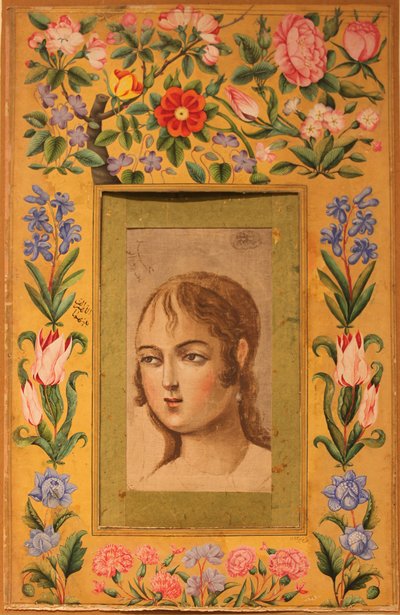 Dipinto di una giovane bellezza da Muhammad Sadiq