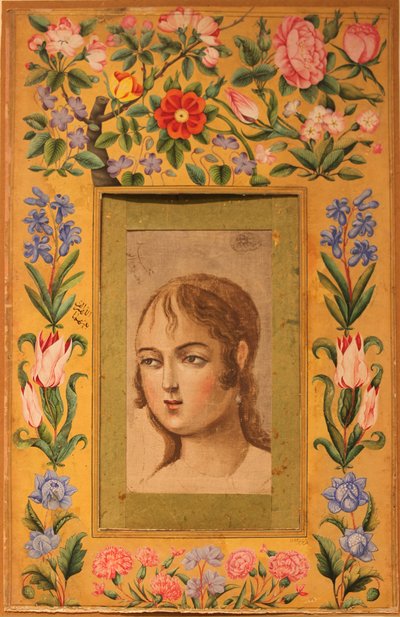 Dipinto di una giovane bellezza, Iran, 1740-50 da Muhammad Sadiq
