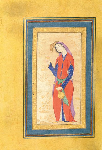 Signora con una tazza da Muin Musavvir