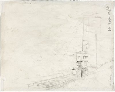 Studio per la notte di New York (verso) da Muirhead Bone