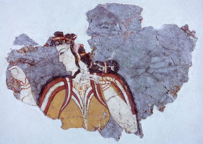 Dama di corte, affresco dal Palazzo di Micene (Grecia), Civiltà Micenea da Mycenaean