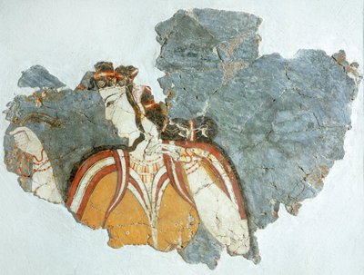 Dama di corte, affresco dal Palazzo di Micene, Grecia, Civiltà Micenea da Mycenaean