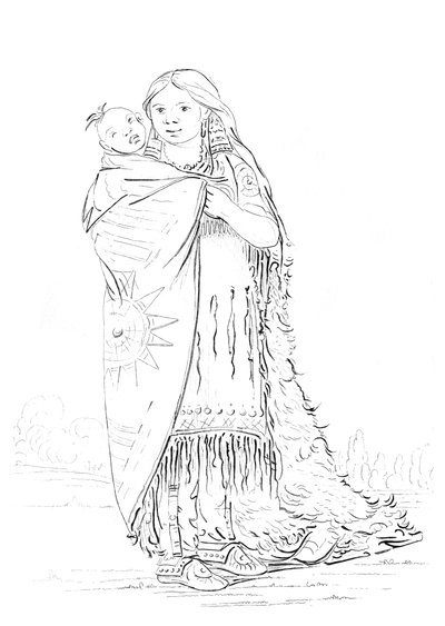 Donna e Bambino Nativi Americani da Myers and Co
