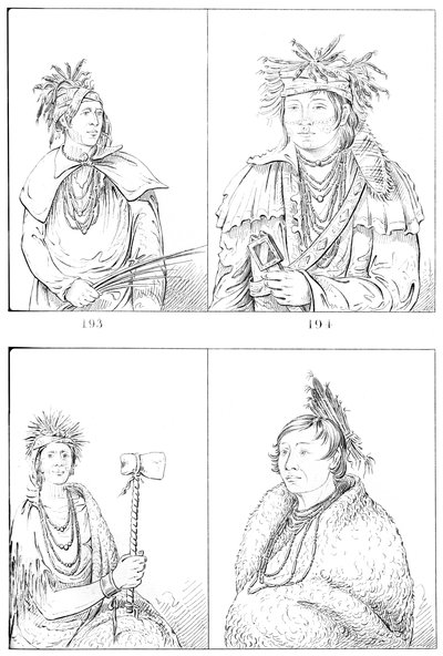 Peorias e Piankashaws, 1841 da Myers and Co