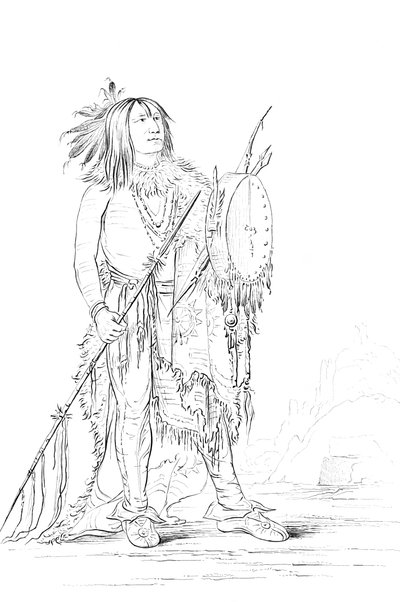 Ritratto di White Buffalo, uomo nativo americano da Myers and Co