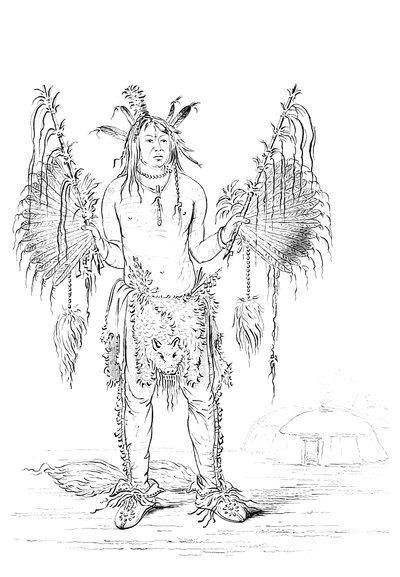 Ritratto di un uomo nativo americano, 1841 da Myers and Co