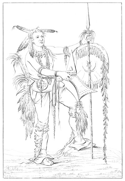 Guerriero Sac o Fox, Rock Island, Alto Mississippi, 1841 da Myers and Co