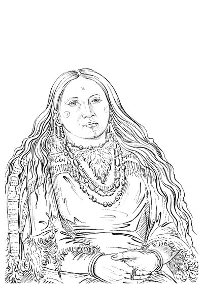 La Gemella, matrona della tribù Riccaree, 1841 da Myers and Co