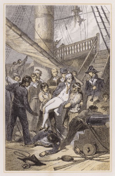 Morte di Nelson a Trafalgar da Myles Birket (after) Foster