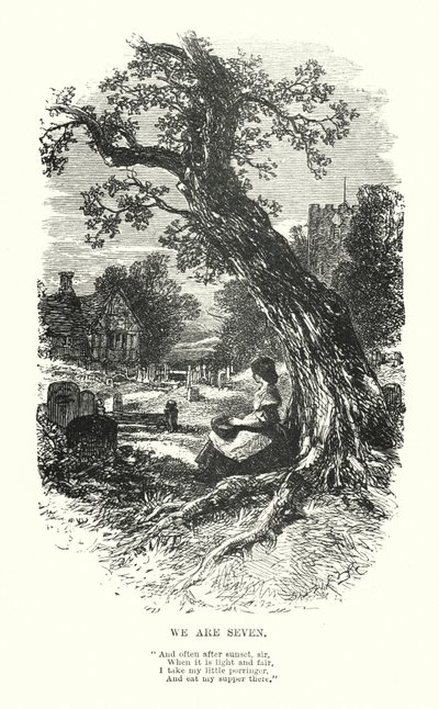 William Wordsworth: Siamo Sette (incisione) da Myles Birket (after) Foster