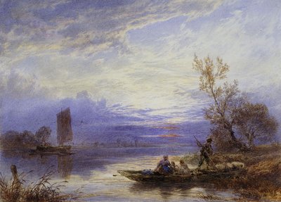 Un Traghetto al Tramonto da Myles Birket Foster