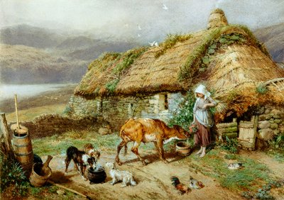Una capanna delle Highlands da Myles Birket Foster