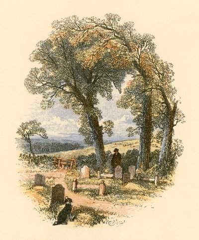 Scena di un cimitero da Myles Birket Foster