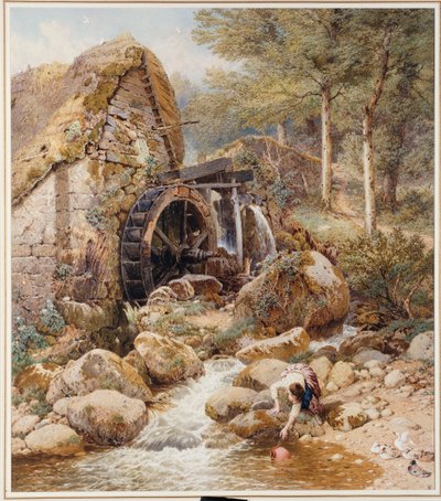 Un vecchio mulino ad acqua da Myles Birket Foster